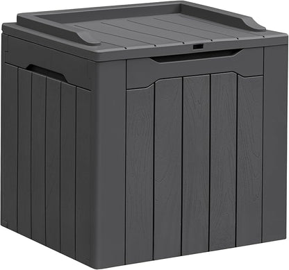 Greesum 31 Gallon Resin Deck Box All Weather Outdoor Storage Boxes for Patio Furniture Set,Outdoor Toys,Garden Tools,Gray