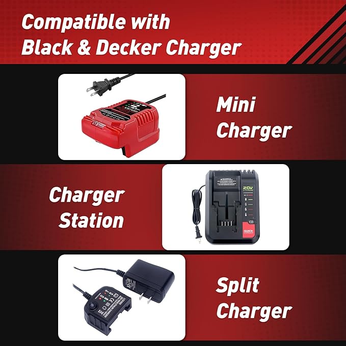 3500mAh LBXR20 Battery for Black and Decker 20V Battery Replacement 20Volt Max Lithium-ion LB20 LBXR20 LBXR2020 20V Lithium-ion Weed Eater Trimmer Cordless Tool Battery 2Pack Just for Black and Decker