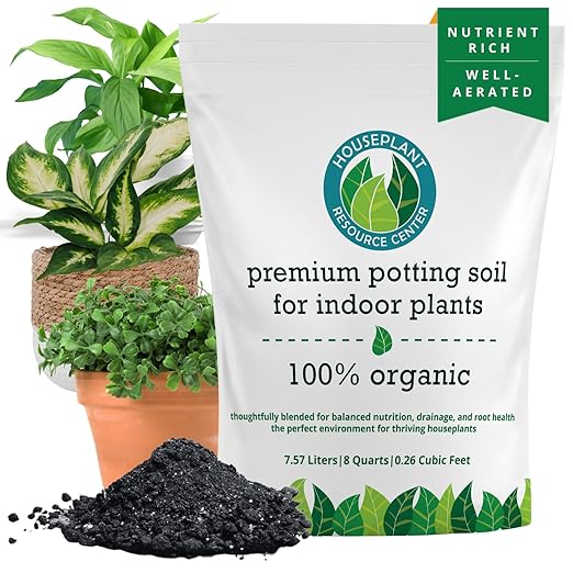 Organic Indoor Plant Soil – Enhanced Drainage & Optimal Nutrient Content for Healthy Roots & Fast Growth | Made in USA | Large 7.5L Bag