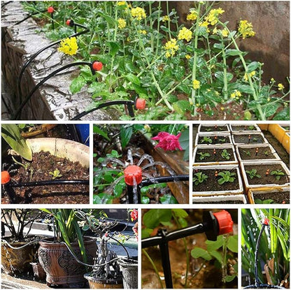 Bonviee 200ft 1/4 inch Drip Irrigation Tubing Blank Distribution Hose Garden Watering Tube Line for Drip Irrigation System