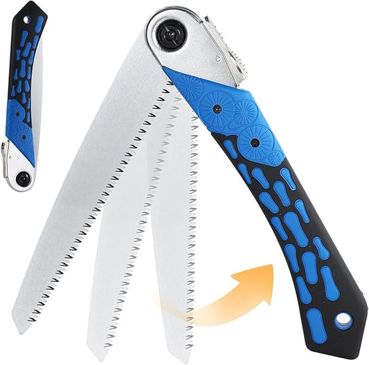 Toolux 8.27 Inch Folding Saw, SK-5 Steel Pocket Hand Saws for Wood, Hunting and Camping, Pruning Saw for Cutting Branches and Tree Limbs on Backpacking & Bushcraft Trips, With Carry Case