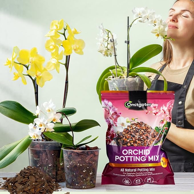 Organic Orchid Potting Mix 2qt, Mixture of Orchid Bark and Perlite, Specifically Formulated for Orchids