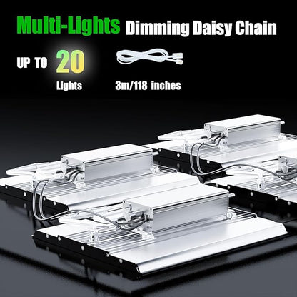 MA1200 Grow Light Full Spectrum, 120 Watt Dimmable Plant Light Panel, LED Grow Light for Seed Starting Vegetables Bloom, Hanging Growing Lamp for 2x2/3x3 Grow Tent