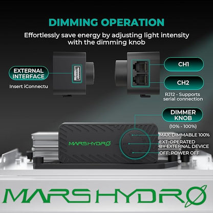 MARS HYDRO TSW2000 Led Grow Light 300 Watt Dimmable Daisy Chain Full Spectrum Growing Lamps for Indoor Plants Seeding Veg Bloom Light for 3x3/4x4ft Coverage