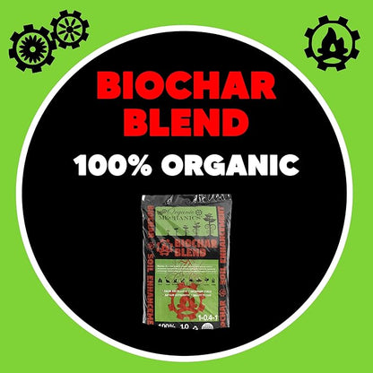 Organic Mechanics Biochar Blend Soil Amendment – 1 Cu Ft – Lifetime Amendment with Biochar, Compost, Worm Castings & Micronutrients for Bigger Plants, Higher Yields, and Healthier Soil