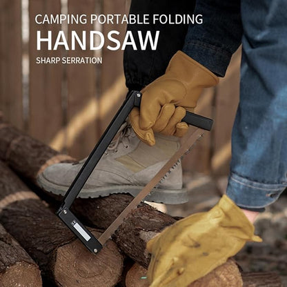 13 Inch Folding Bow Saw Folding Hand Saw,Multifunctional Rectangular Hand Saws for Wood, Bone, Tree Pruning, Camping, Folding Handsaw, Rectangular Saw for Outdoor Camping (black)