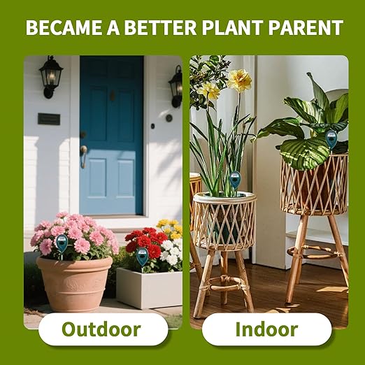 Green Soil Moisture Meter, Soil Tester, Moisture Meter Plants, Soil Moisture Tester, Soil Water Tester for Plants, Plant Moisture Monitor, No Battery Needed (Green-40 cm)