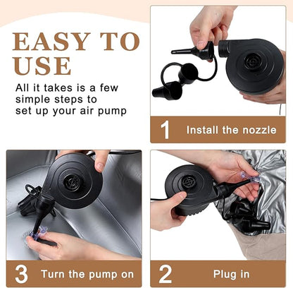 Realspring 6 Pcs Bean Bag Chairs for Adults Inflatable Chairs with Electric Air Pump,Blow up Couch Folding Portable Inflatable Couch Lazy Sofa for Reading Living Room Camping (Coffee)