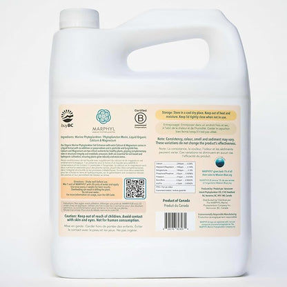 MARPHYL Organic CALMAG Liquid Fertilizer, Calcium + Magnesium, Corrects Common Plant Deficiencies, for Garden, Flowers, Vegetables, Succulents, Bamboo, Hydroponics 1.05 gal