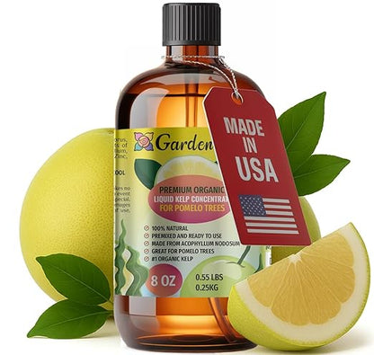 GARDENERA Premium Organic Seaweed & Kelp Superfood for Pomelo Plants - 8 oz - Liquid Kelp Fertilizer Concentrate (Makes 45 Gallons)