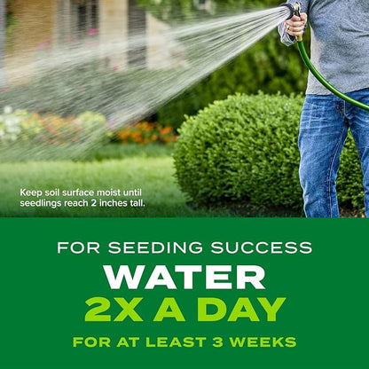 Scotts Turf Builder Rapid Grass Sun and Shade Mix, Combination Grass Seed and Fertilizer, Grows Green Grass in Just Weeks, 16 lbs.