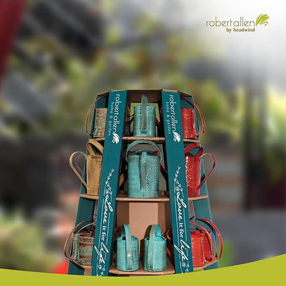 Headwind Danbury Vintage Watering Can – 1/2 Gallon Cayenne Red Decorative Galvanized Large Metal Watering Can Planter for Outdoor & Indoor – Antique Style by Robert Allen