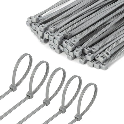 6 Inch Silver Zip Tie 1000 PCS, 18 Lbs - Small to Medium Zip Tie, Nylon PA66 UV Resistant Cable Tie for Indoor and Outdoor Use - Ideal for bundling and securing objects