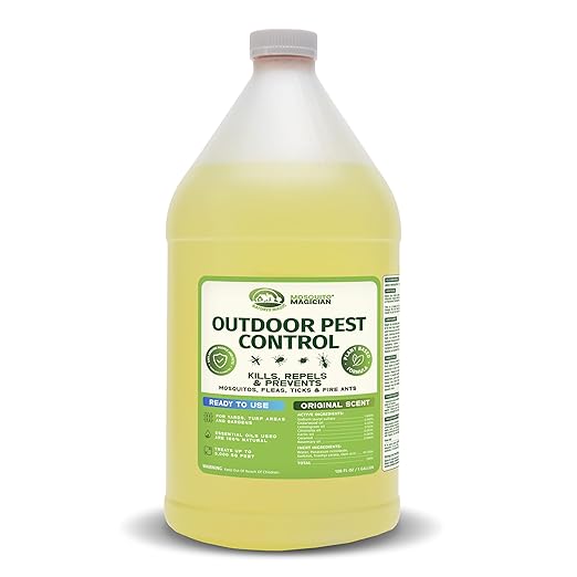 Mosquito Magician Ready to Use Liquid Solution – Kills Mosquitoes, Fleas & Fire Ants – Use with Mosquito Foggers, Sprayers & Misting Systems – Pet & Yard Safe for Lawns, Patios, Outdoors, 1 Gallon