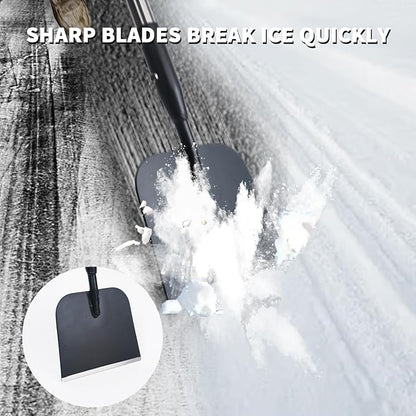 Flat Shovel with Adjustable Handle, 59 in Floor Scraper, Ice Scraper, Garden Cleaning Scraper, Ice Chopper, Snow Shovel, Multifunctional Weed Remover Tool for Walkway Driveway