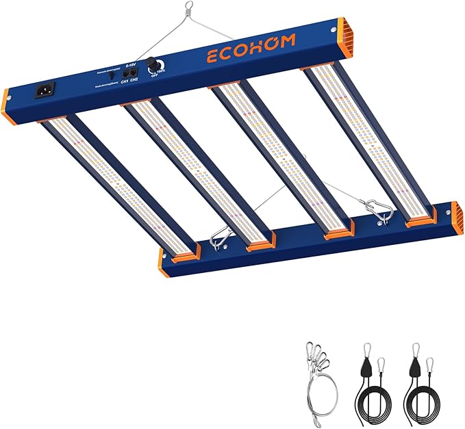 LED Grow Light, 320W Grow Lights for Indoor Plants, Full Spectrum Growing Light Plant Hanging Growing Lamps, Daisy Chain Dimmable Grow Lamp, Commercial for 3x3ft Coverage in Grow Tent