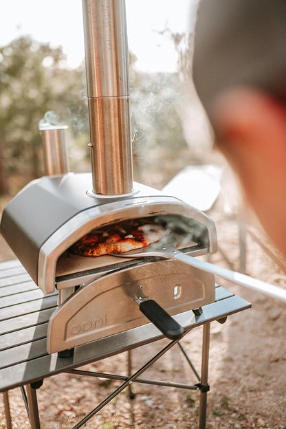 ooni Pizza Turning Peel - 7 Inch Aluminum Perforated Pizza Peel, Lightweight Metal Pizza Turner with Long Handle, Pizza Tools, Pizza Oven Accessories