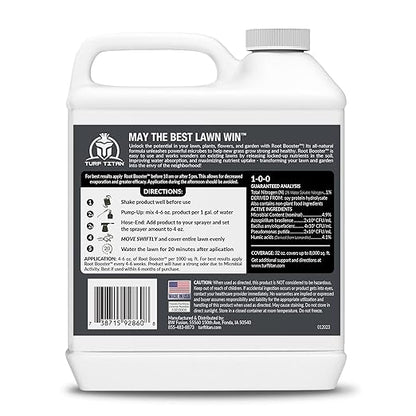 Turf Titan Root Booster – Grass Probiotic & Garden Booster – Natural Liquid Probiotic for Lawn Care – Green Lawn Enhancer for Yard Maintenance – Covers up to 8,000 Sq Ft