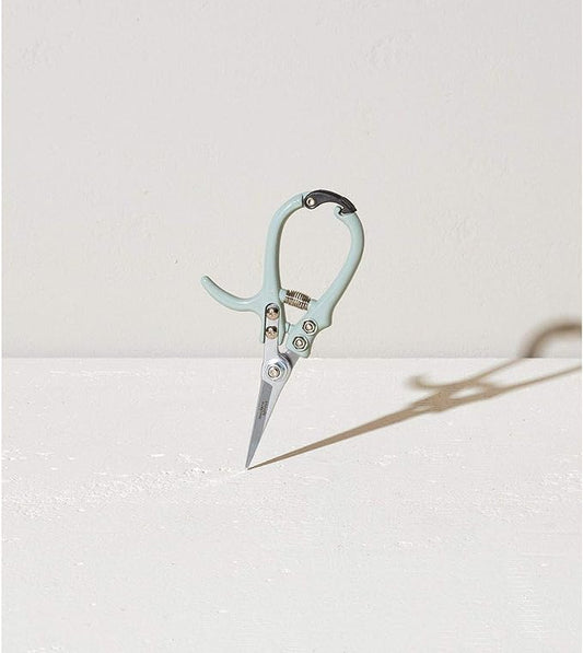 Modern Sprout Pruning Shears, Herb Snipping Scissors, Lightweight Gardening Tools W/Easy Lock, Flower Cutter Garden Shears, Carbon Steel Blade + Reusable Holster (Green, 1-Pack)