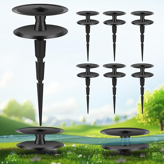 6PCS Metal Garden Hose Guide Spike, Hose Guides for Garden Heavy Duty, Cast Iron Garden Hose Guides for Outside, Rustproof Coated Hose Guide Stakes for Lawn & Yard, Plant & Flower Bed Protection