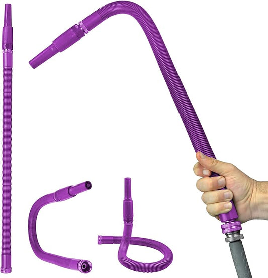 Bernini FlexEnd Garden Wand, Flexible Hose Sprayer with Fireman Nozzle for Versatile Watering and Cleaning - 31" Reach, Purple