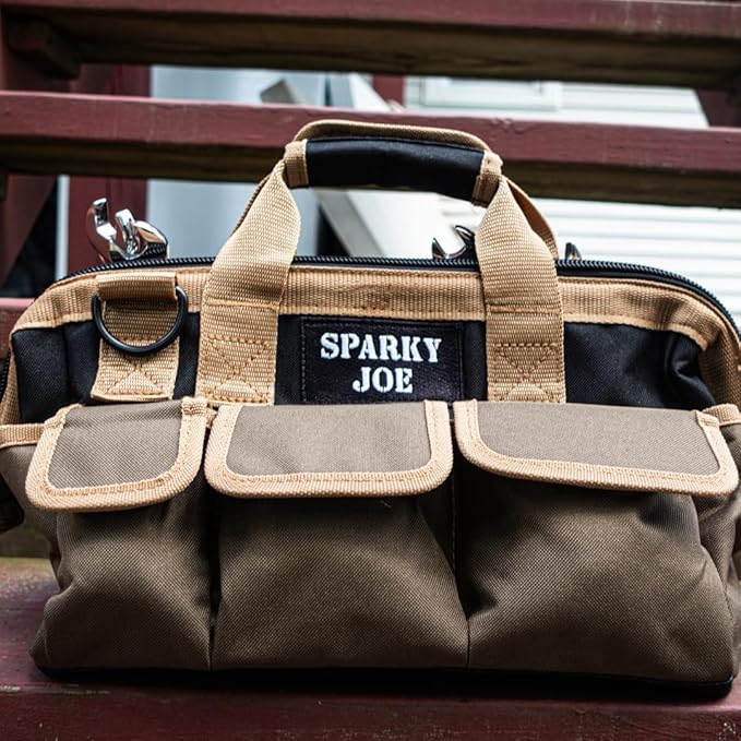 The Ryker Bag Personalized Name 14-inch Tool Bag Organizer gifts for him. Heavy Duty Tool Bags for Men/Women. Wide Mouth Tool Bag Small. 22 Pockets Toolbag mens gifts