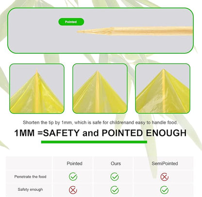 BETESINE 6.3mm Thick Bamboo Marshmallow Roasting Sticks, 24 Inch Extra Long Wooden S'mores Sticks for Fire Pit, BBQ, Camping, Sausage, Marshmallow Skewers – 100 PCS