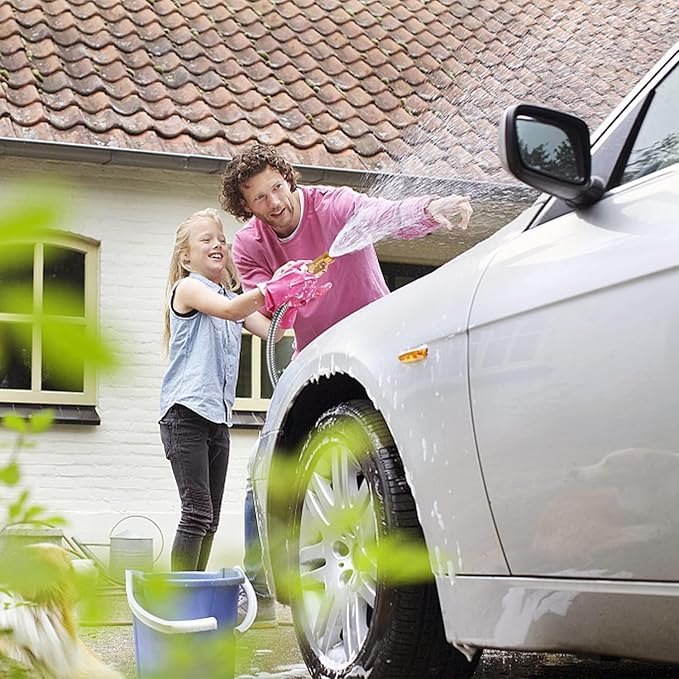 100FT Metal Garden Hose 304 Stainless Steel Flexible Water Hose - No Kink & Tangle Heavy Duty Pipe with Nozzle, Durable 3/4 Metal Fittings and Valve - Rust Proof Puncture Proof for Yard Lawn