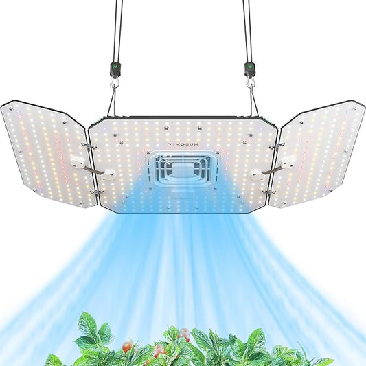 VIVOSUN AeroLight Wing AW200, Tunable Spectrum, LED Grow Light 200W with Integrated Circulation Fan, Compatible with App, Used with Controller E42A/E25 to Achieve More Functions