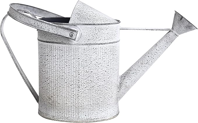 Vintage Metal Watering Can with Chelsea No.22 Design Garden Decorative Watering Pot Farmhouse Waterer for Home Indoor Outdoor Garden Balcony Courtyard (Gray#2)