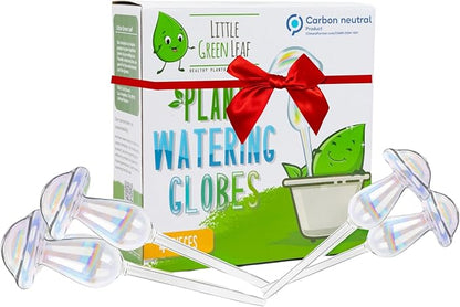 LGL Plant Watering Globes - Automatic Self Watering Globes. Decorative Self Watering Planter Inserts. Self Watering Spikes to Support Plant Health. 4 Pack x 180ml.