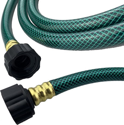 PVC Garden Hose 1/2 Inch, Flexible Water Hose with Male and Female Fittings, No Leaking, Heavy Duty, for Household, Outdoors, Lawns, Patio (50 FT, Green, Plastic Fittings)