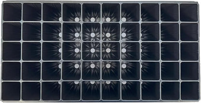 50 Cell Seedling Plastic Nursery Trays, 10 Pack, Thick Durable Germination Plug Trays, 500 Cells Reusable Plant Propagation