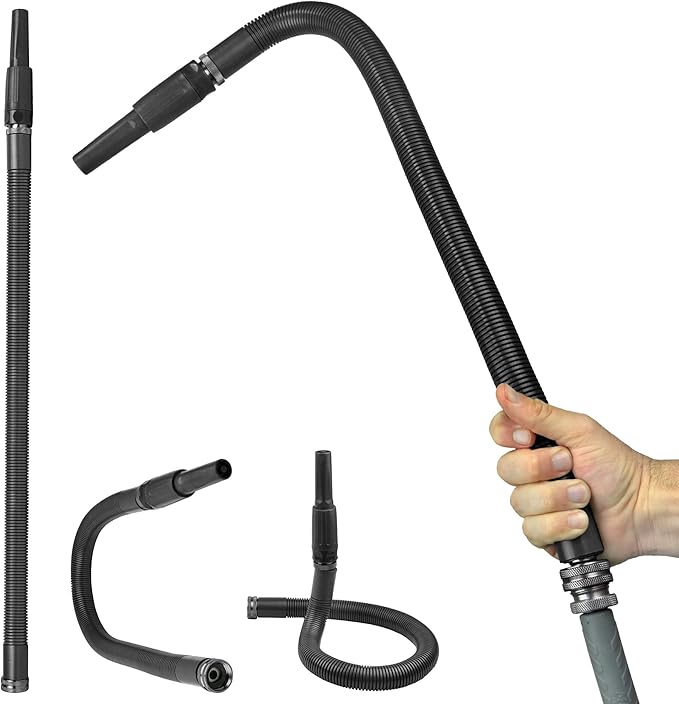 Bernini FlexEnd Garden Wand, Flexible Hose Sprayer with Fireman Nozzle for Versatile Watering and Cleaning - 31" Reach, Black