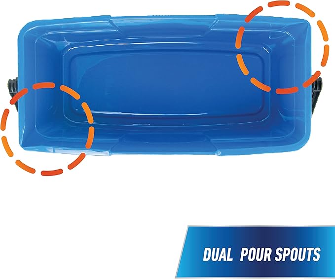 Unger Professional 3 Gallon Bucket – Compact Cleaning Bucket, Comfort-Grip Handle, 2 Pour Spouts, Portable Cleaning Supplies, Plastic Mop Bucket for Floor, Window & Household Cleaning