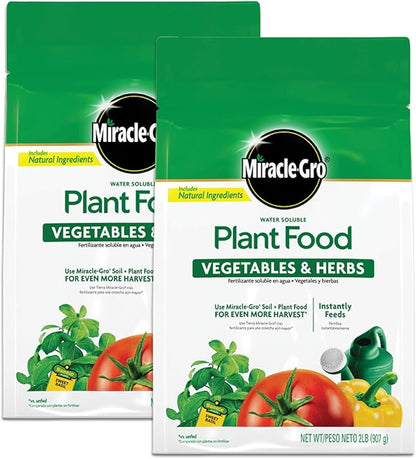 Miracle-Gro Water Soluble Plant Food Vegetables & Herbs 2 lbs., 2-Pack