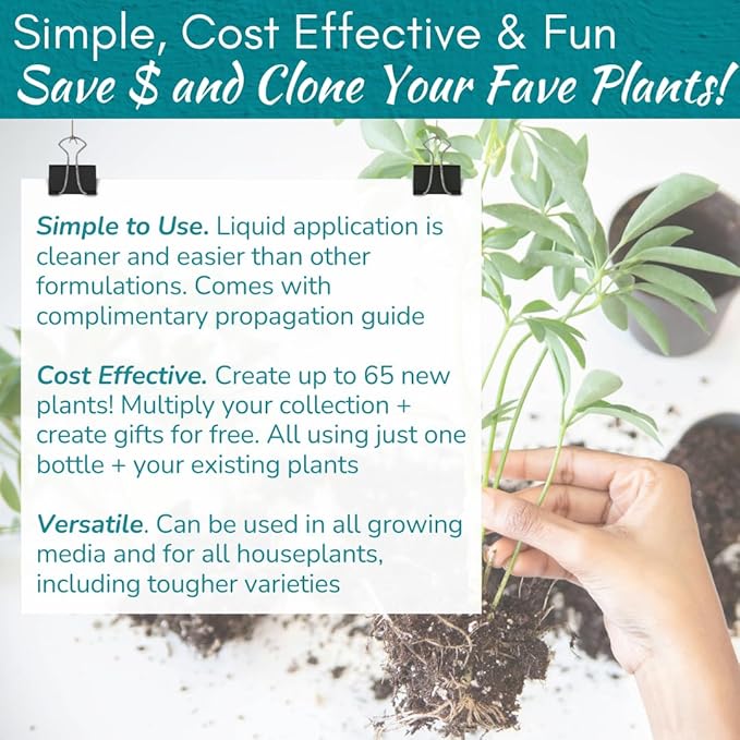 Houseplant Prop Drops - Propagation Promoter & Root Growth Hormone | Root Stimulator for Cuttings | Supports Stronger, Healthier Plants | Easy-to-Use Liquid Formula for Water & Soil Propagation | 8oz