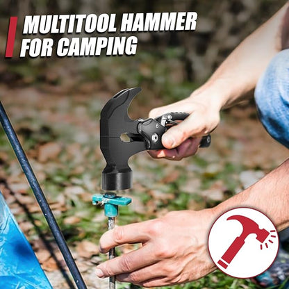 12 in 1 Multitool Hammer, Gifts for Dad, Christmas Stocking Stuffers for Men Adults, Camping Accessories Survival Gear, Cool Gadgets Gifts for Men, Husband, Boyfriends, Birthday Gifts for Him