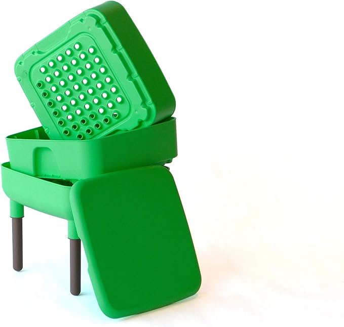 FCMP Outdoor - The Essential Living Composter, 2-Tray Worm Vermicomposter Bin (HF-LC4000v2-GRN) Green