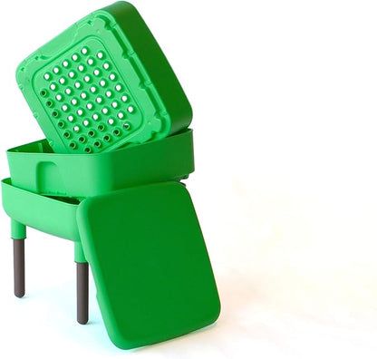 FCMP Outdoor - The Essential Living Composter, 2-Tray Worm Vermicomposter Bin (HF-LC4000v2-GRN) Green