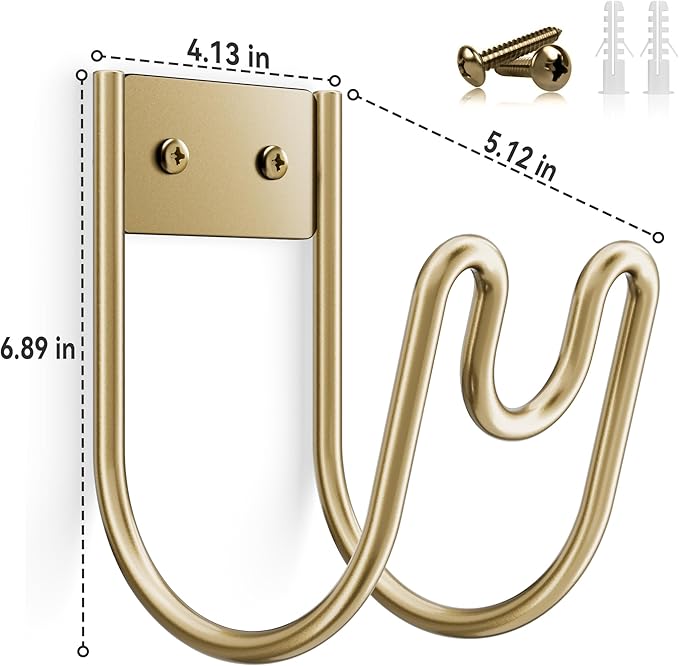 Bronze Metal Garden Hose Holder - Wall Mounted Water Hose Holder - Hose Hanger Heavy Duty for Water Hose Extension Cords Vacuum Hose (1 Pack)
