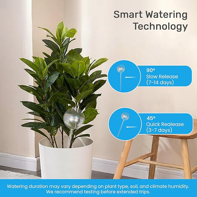 LGL Plant Watering Globes - Automatic Self Watering Globes. Decorative Self Watering Planter. Self Watering Spikes to Support Plant Health. 2 Pack x 200ml.