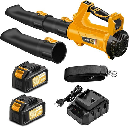 Leaf Blower, 20V Leaf Blower Cordless with 2 X 6.0Ah Batteries and Charger Included, 540CFM 170MPH & 6 Speed Mode, Handheld Electric Leaf Blower for Lawn Care, Yard, Garden and Dust