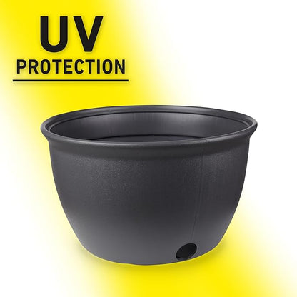 Mighty Tuff Decorative Garden Hose Storage Pot, Durable Holder, Stylish Hose Storage for 100 Foot Standard Hose or 300 Foot Retractable Hose