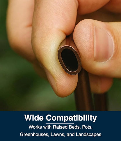 DBR Tech® 1/4 Drip Irrigation Tubing, 200 Feet, Flexible PVC Plastic Drip Irrigation Hose for Gardening, Misting, Hydroponics and DIY Landscape Garden Projects, Blank Distribution (200ft, Brown)