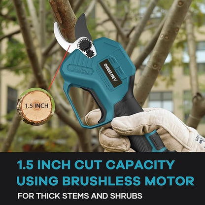 Electric Pruning Shears for Makita 18V Battery, Brushless Cordless Branch Cutter Pruner with 1.5 inch Cut Capacity for Tree trimming, Shrubs, Gardening (Tool Only)