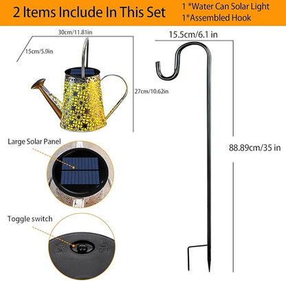 VOOKRY Solar Watering Can Lights, Large Hanging Solar Lights Outdoor Waterproof Garden Decor for Yard Porch Lawn Patio Outside Gardening Gifts for Mom Grandma Women Birthday(Purple)