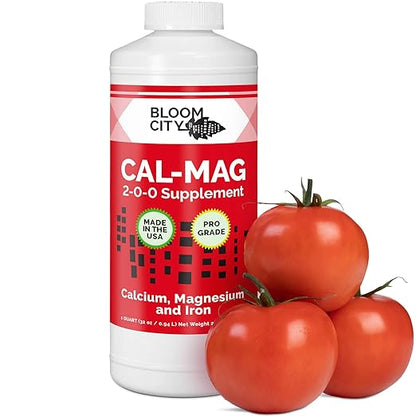 Bloom City Professional Grade Ultra Pure Cal-Mag Growing Fertilizer, Quart (32 oz)