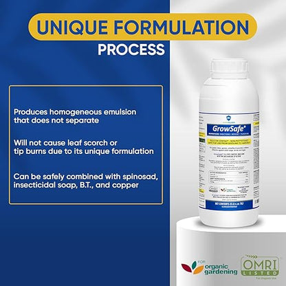 GrowSafe Bio-Pesticide, Organic and Natural Miticide, Fungicide and Insecticide (33.8 fl.oz)