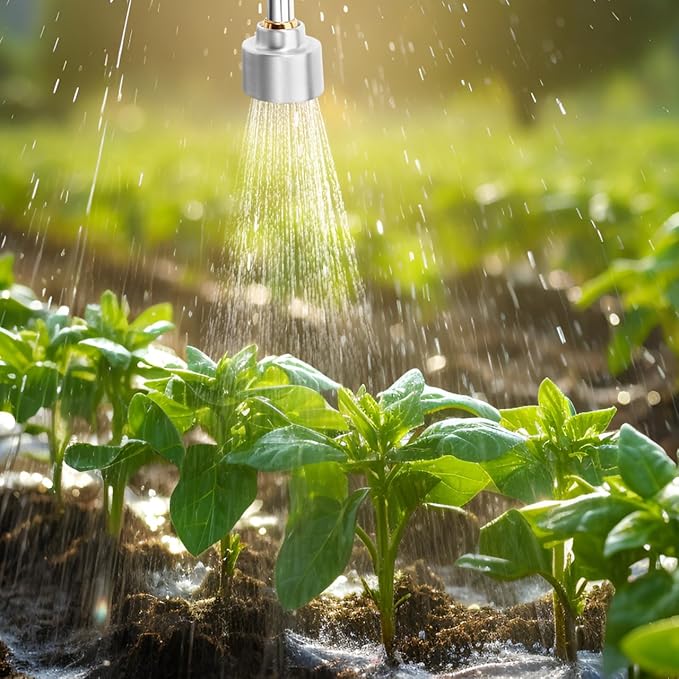 DOITOOL Watering Wand Heavy Duty, Metal Garden Hose Wand 18 Inches Long Hose Nozzle Sprayer with Flow Control for Watering Hanging Baskets and Shrubs (2000 Holes)